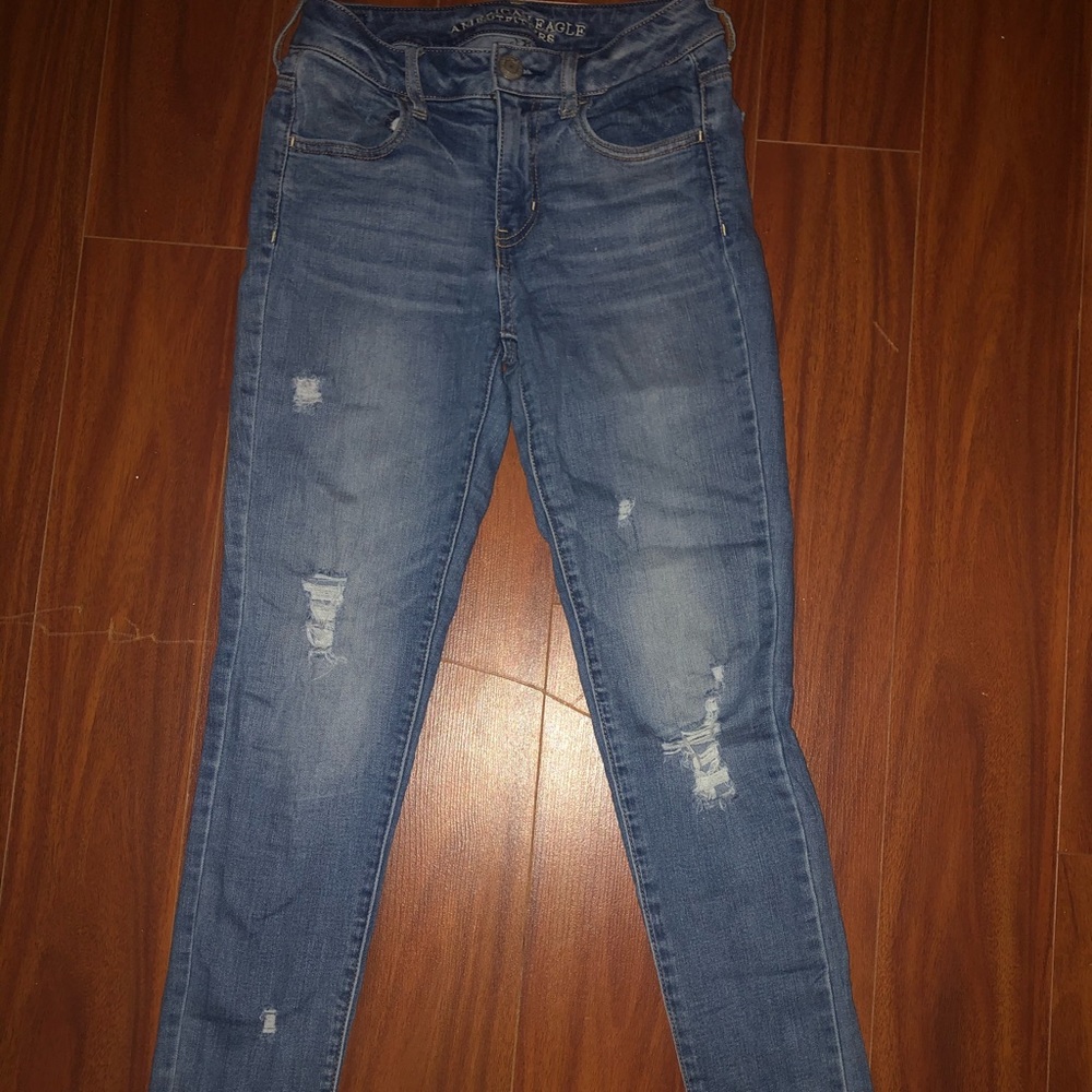 American Eagle ripped skinny jeans